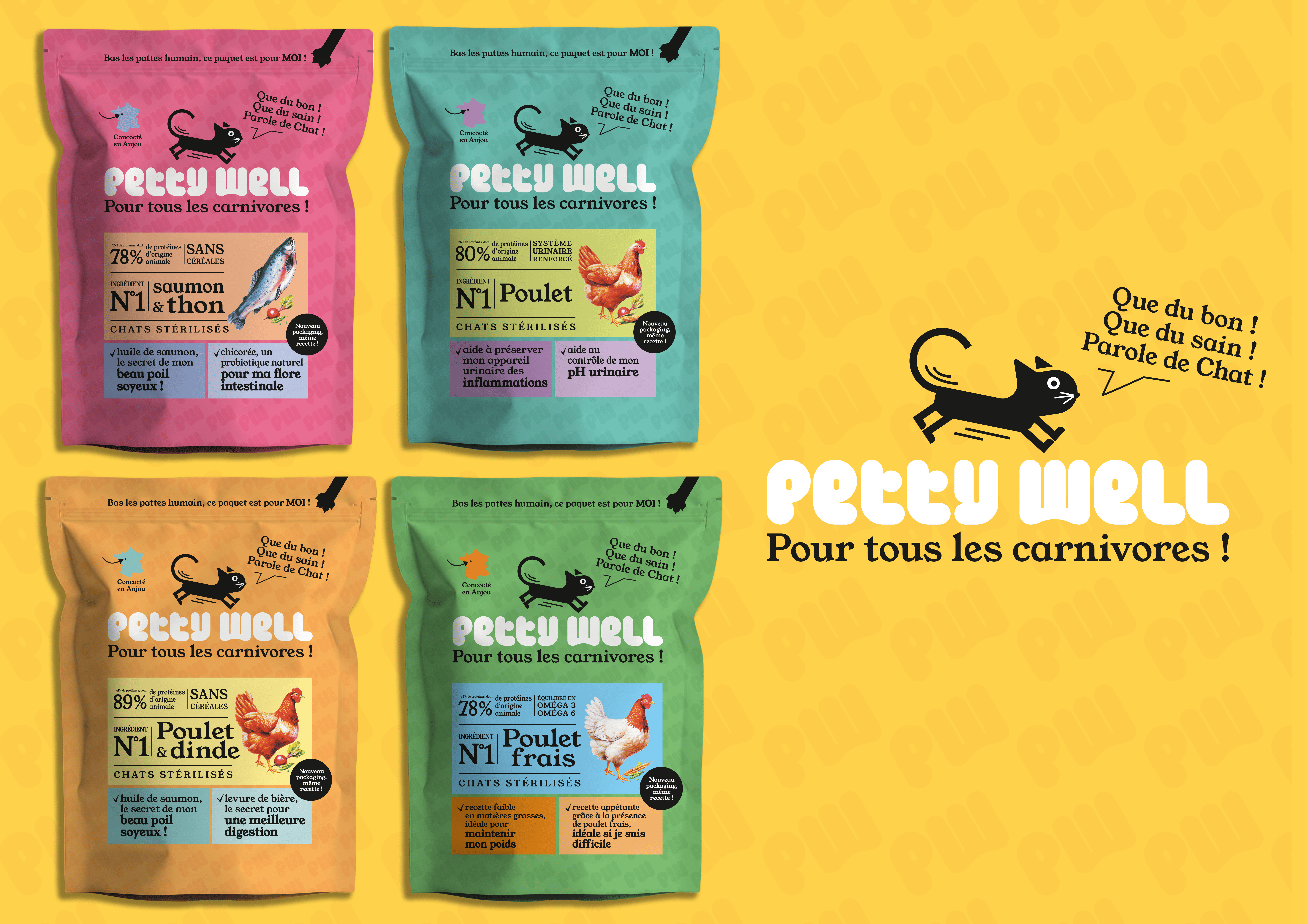 Petty Well packaging refonte système graphique