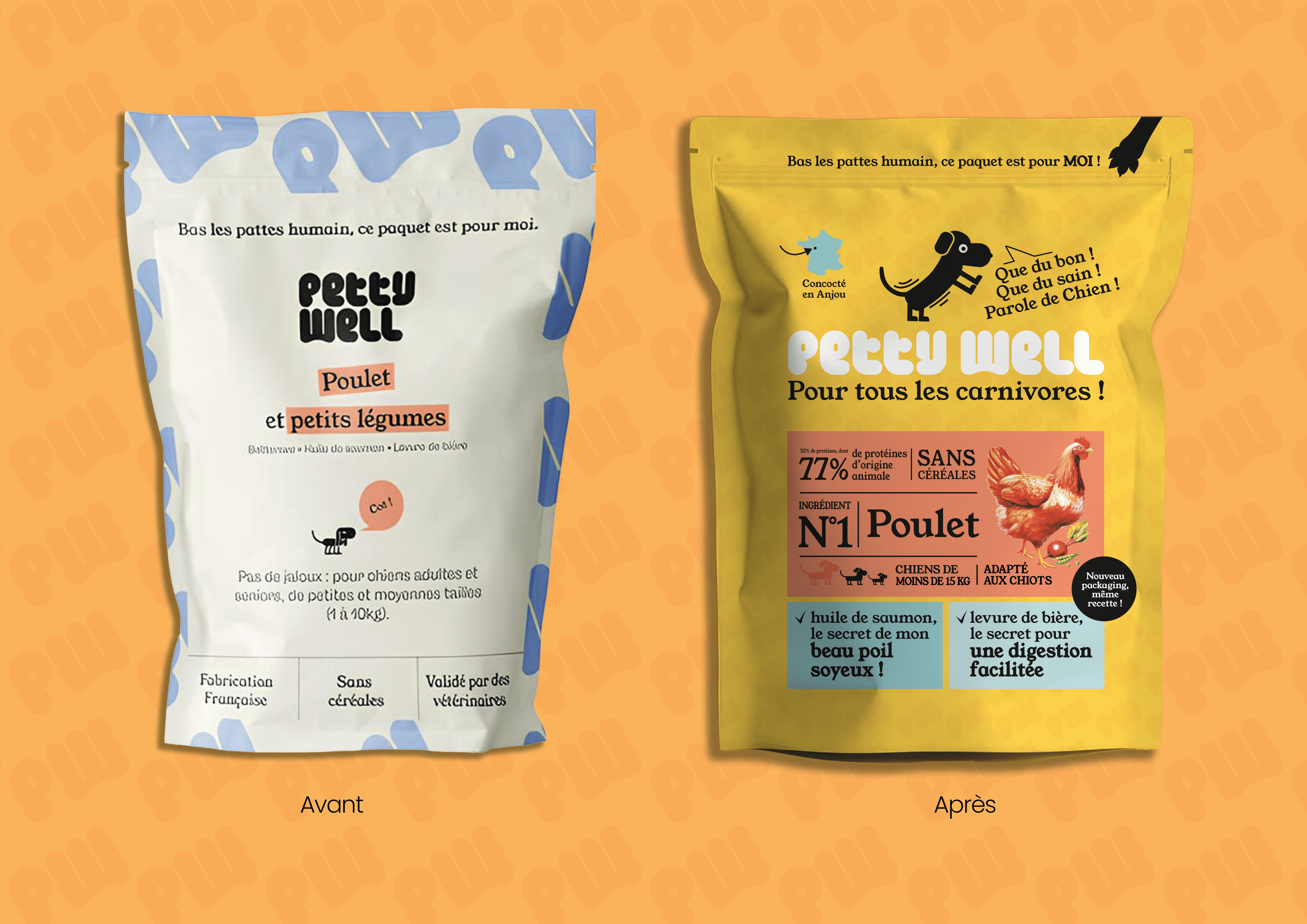 Petty Well packaging refonte système graphique