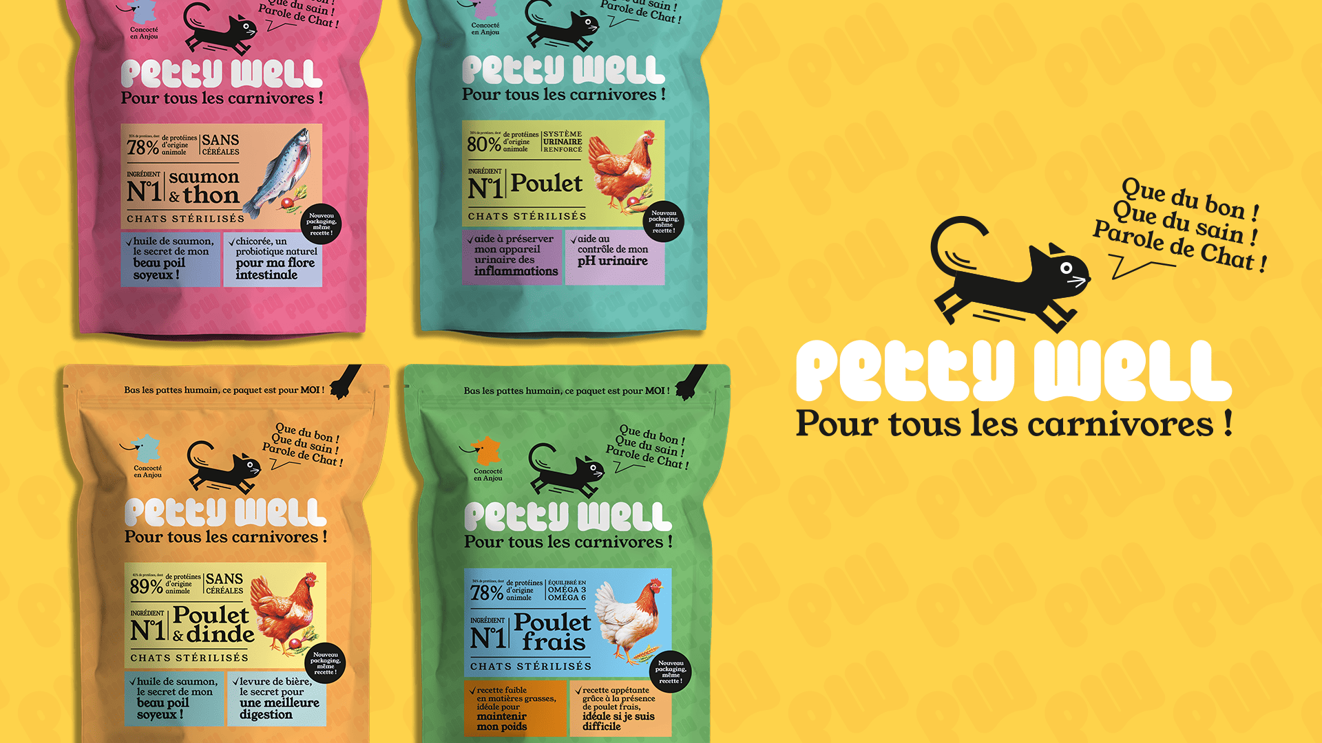 Petty Well packaging refonte système graphique